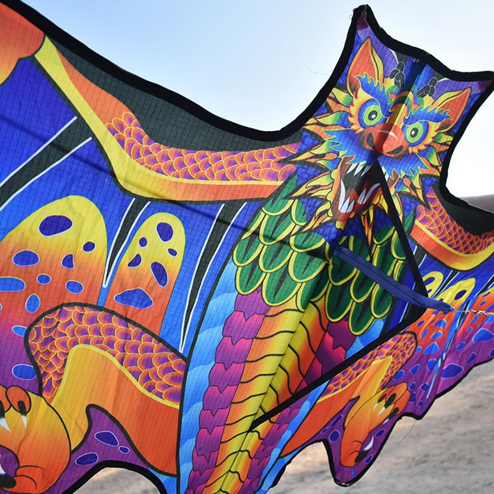 Buy Colorful Bat Kite With 30M Kite Line Children Kite Y7I6 Beach Gifts