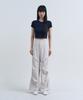 Yuseuteule Piping Slim Fit Short Sleeve T-Shirt (Navy)