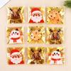 100Pcs Christmas Cookie Candy Bag Santa Claus Plastic Biscuit Gift Packaging Bag Xmas Party Decoration Supplies New Year 2025