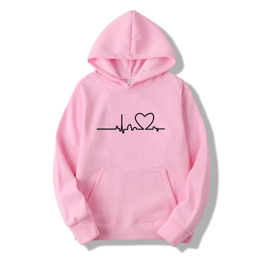 Trendy Cross-Border Couple Hoodies: Autumn/Winter Velvet Print with Kangaroo Pocket