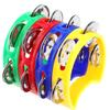 Plastic Hand Held Percussion Tambourine Jingle Bells Rhythm Instruments Music Educational Toy For Early Childhood Development