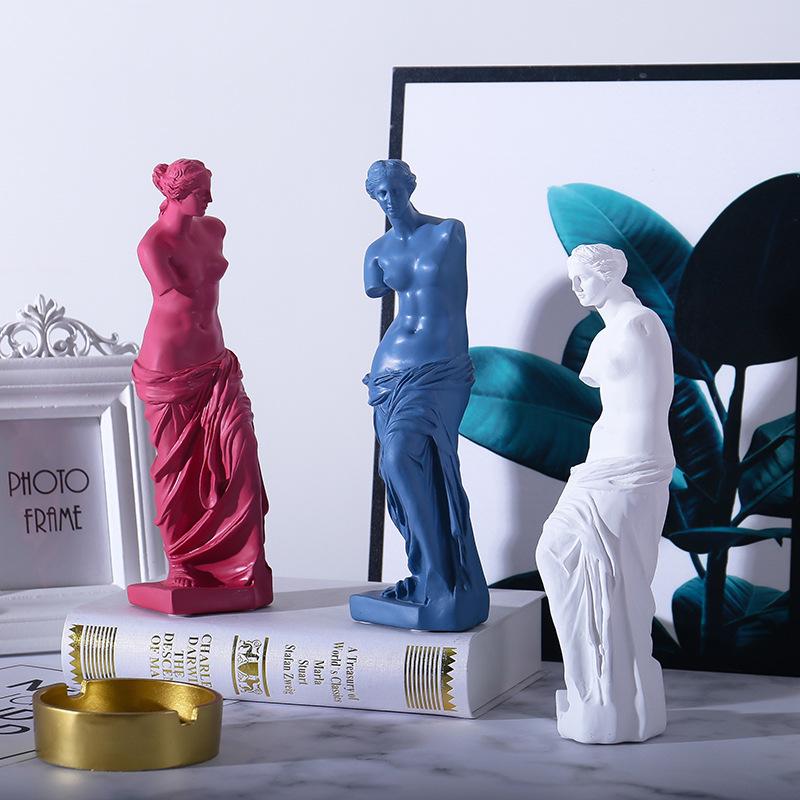 European Venus Armless Sculpture: Resin Ornament for Home Decor