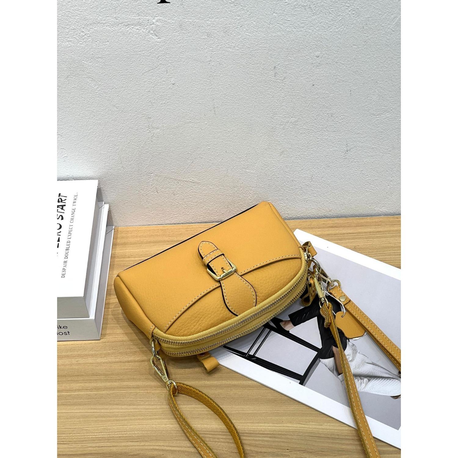 

Женская сумка из коровьей кожи, сумка через плечо, женская сумка, симпатичная модная сумка-ракушка, сумка для мобильного телефона жёлтый