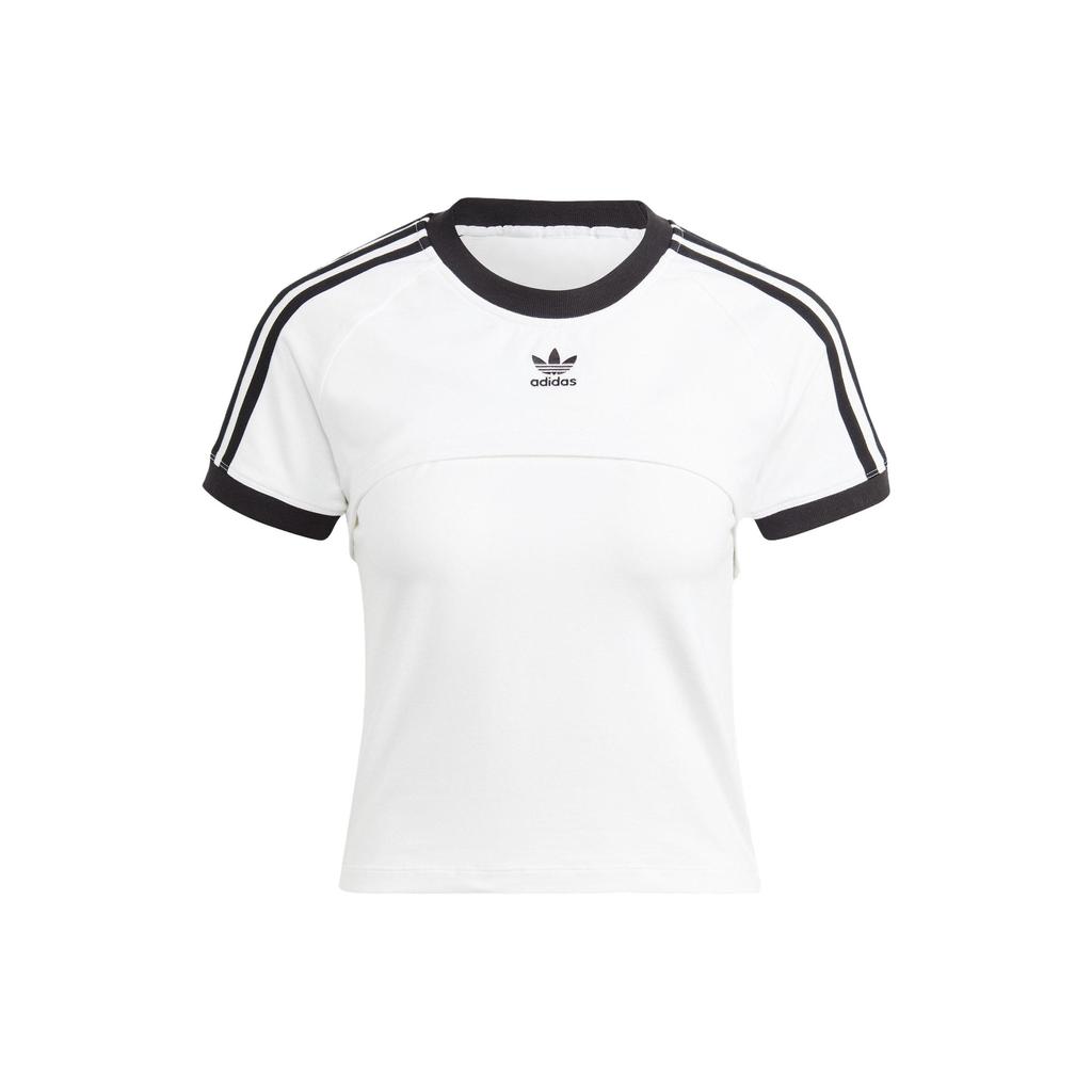Adidas Originals Trefoil Layered Stripe Tank Top Women Tops White IC8808