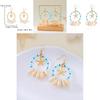 Bohemian Shell Earrings With Geometric Starfish Pendant For Women Summer Casual Wear