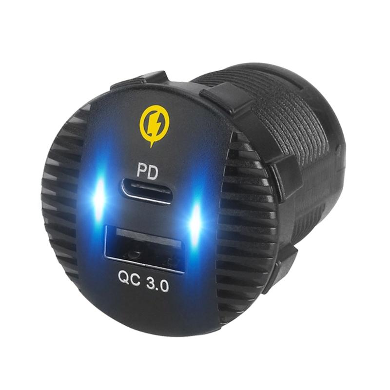 

Автомобильный разветвитель прикуривателя, адаптер с несколькими портами PD36W, один на два, двойные USB-зарядные устройства, розетка для быстрой зарядки