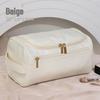 High-Capacity Waterproof PU Leather Toiletry & Makeup Travel Bag