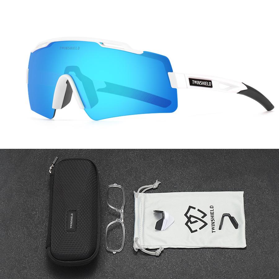 

Новые солнцезащитные очки Twinshield для езды на велосипеде, спортивные велосипедные очки для мужчин и женщин, очки для бега и рыбалки