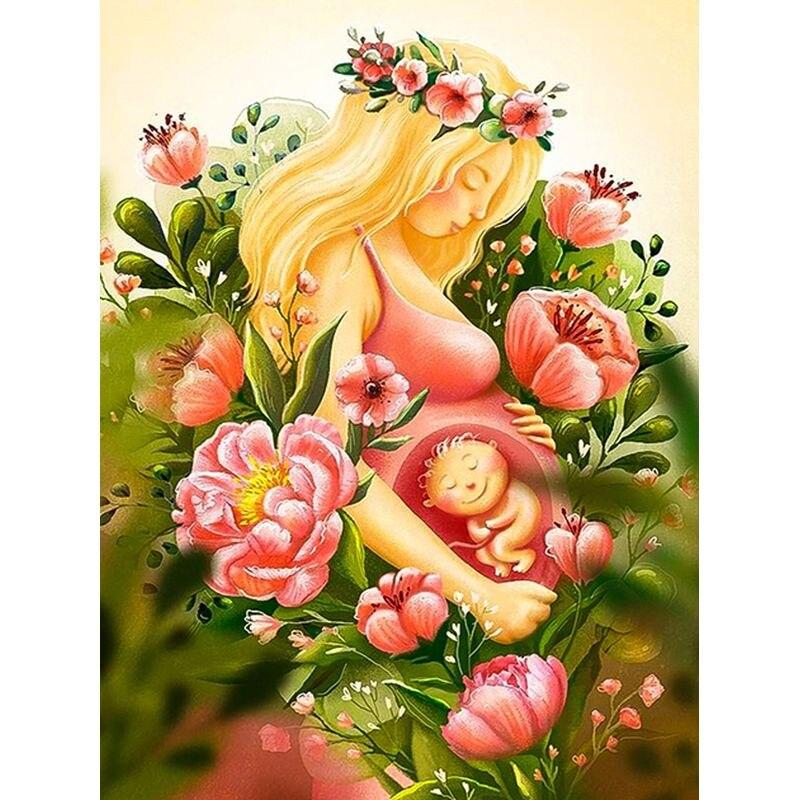 Diamond Painting Flowers Diamond Embroidery Kit For Adults Kids Diamond Mosaic Cross Stitch Decoration 40*50