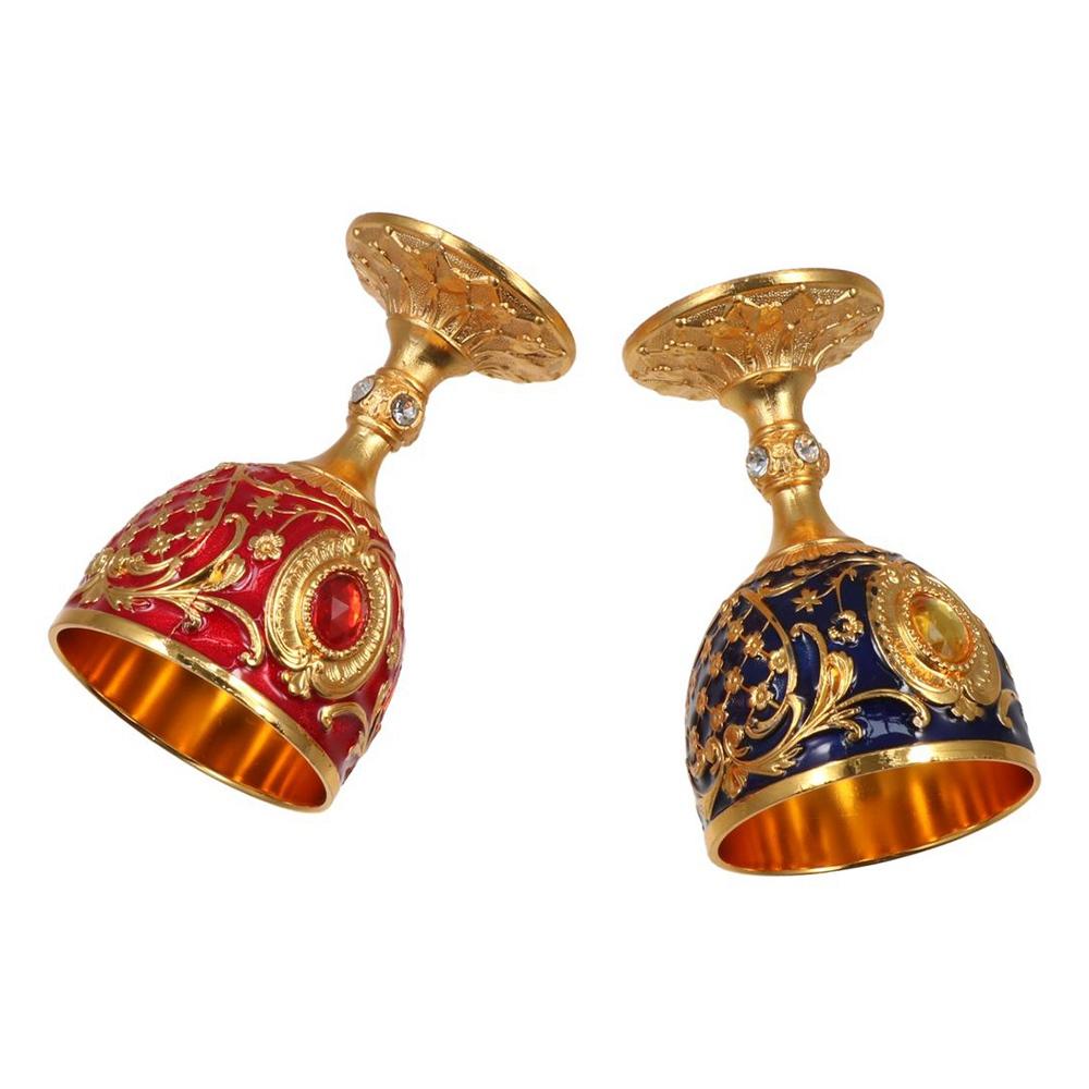 European Style Wine Glasses Embossed Chalice Decorative Goblet  Gift