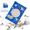 For Samsung Galaxy Tab A9+ Case Rotatable Kickstand Cute Cartoon Silicone Tablet Cover with Lanyard