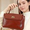 Fashionable Textured Leather Handbag, Versatile Vintage Shoulder Bag, 2025 New Genuine Leather Commuter Women's Bag, Crossbody Bag