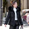 Removable Cap Cotton-padded Coat Women's Short Winter Thickened Big Fur Collar Jacket