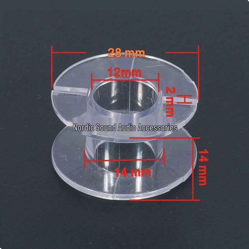 Clear Round Skeleton Plastic Spool Audio Accessory Crossover Hollow Inductor Bobbin Holder