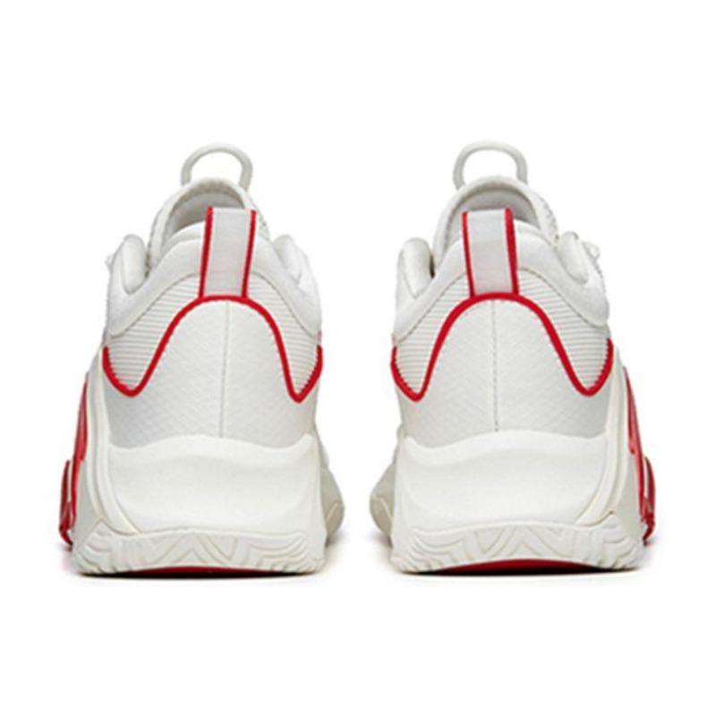 Anta Kongyu 3 Men Low Top Basketball Shoes White Red 112211608-4