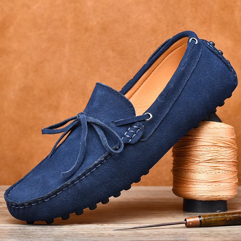Men Shoes Genuine Leather Casual Summer Shoes Classic Mens Loafers Elegantes Slip On Flats Plus Size 49 Male Driving