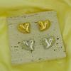 European and American New K Gold Exaggerated Internet Celebrities Love Heart Stud Earrings Stainless Steel Earrings Exquisite