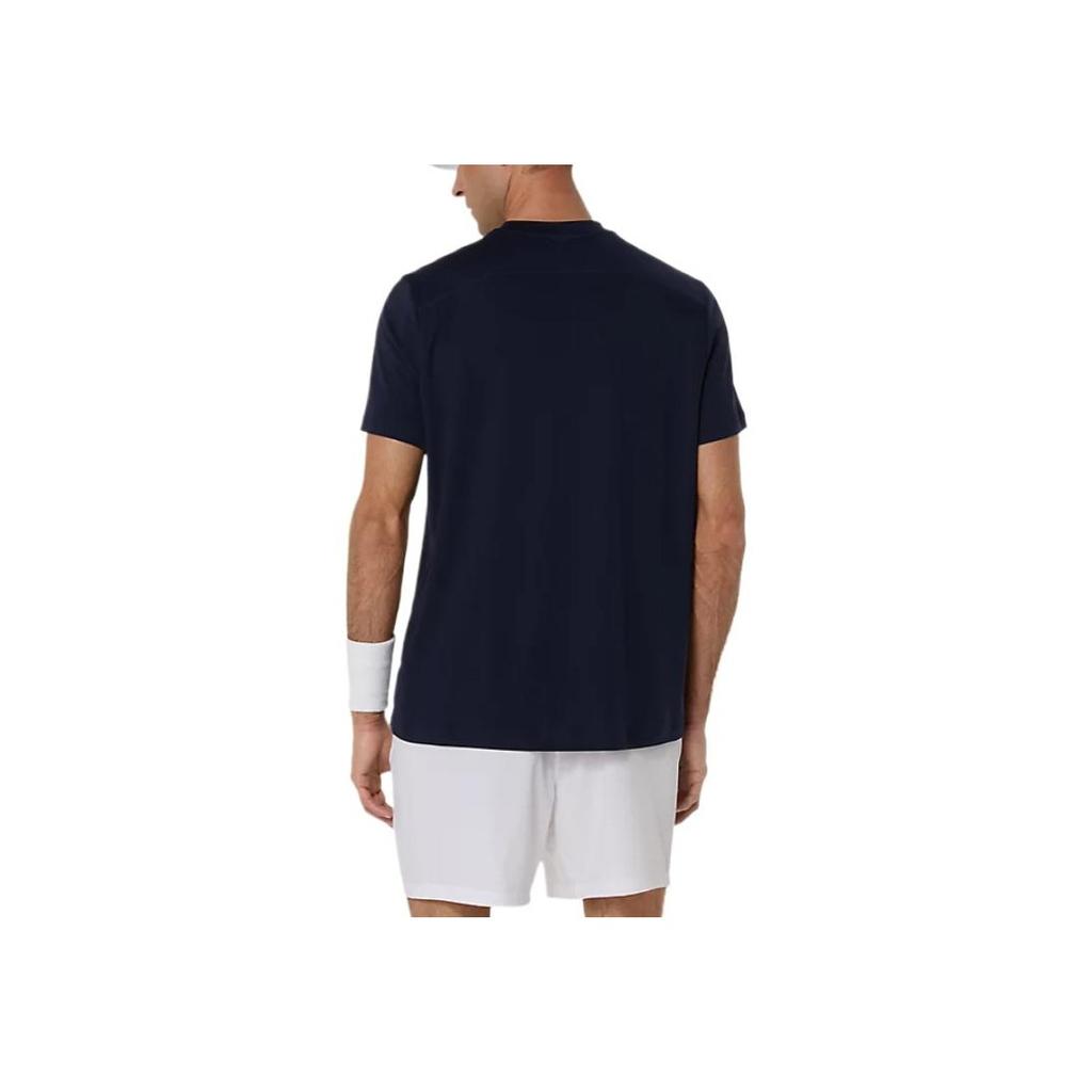 New Asics COURT SHORT T Shirt Men's Dark Blue 2041A339-400