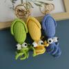 Funny Crocodile Design Crochet Keychain Handmaking Knitted Cartoon Crocodile Doll Keyrings Knitted Squid Cute Keyrings Wholesale