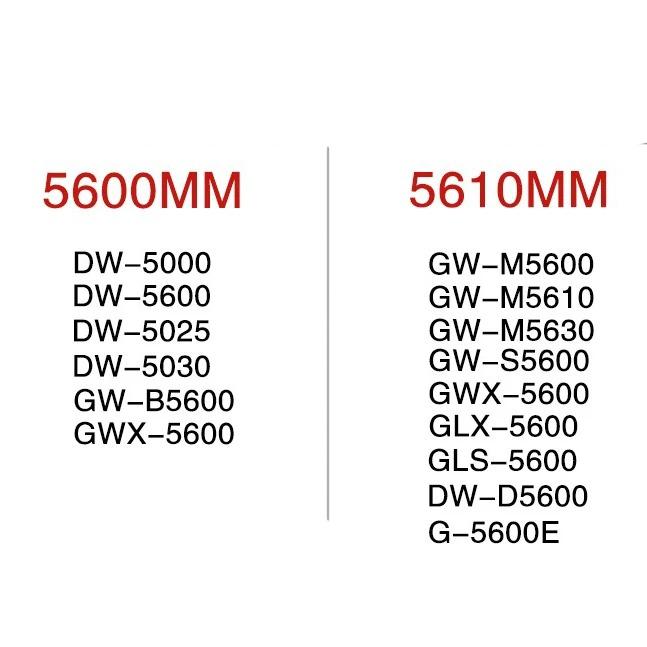 Resin Strap Bezel for Casio G-SHOCK DW-5600 GW-M5610 5600 GLS-5600 Men Transparent TPU Replace Watch Band Protective Case Kit