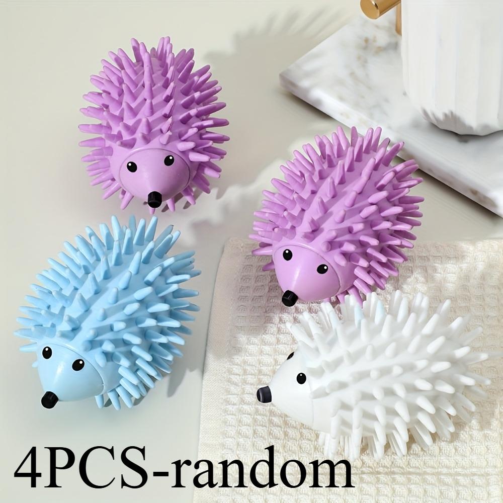 

4/6pcs Reusable Hedgehog Laundry Detergent & Dryer Balls - Cute Anti-Tangle Wrinkle-Free Plastic Laundry Helper for Washer