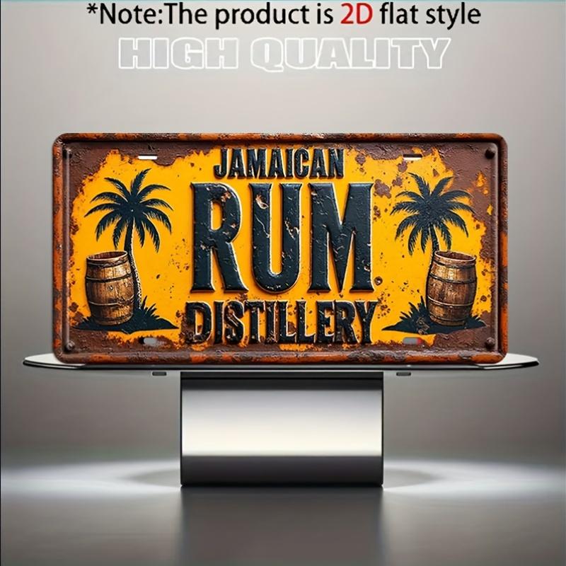 D Plane Only Decorative Items Available pc Vintage Jamaican Rum Metal Sign And Ornament Rustic Wall Decor Suitable