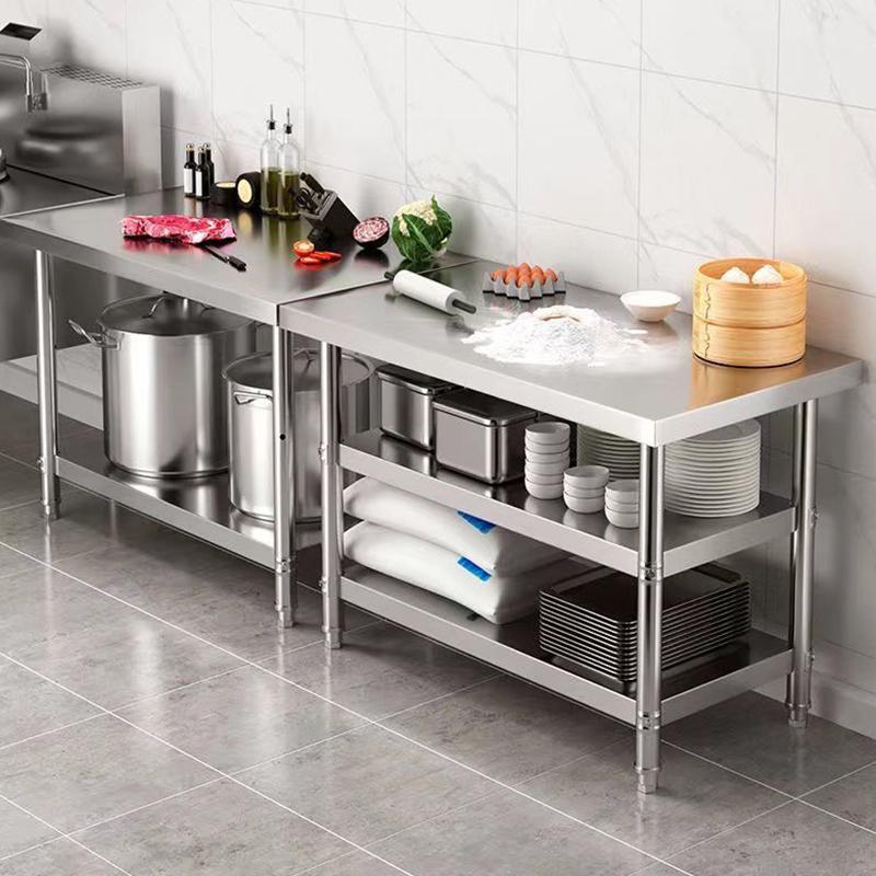 Stainless Steel Workbench Heavy-Duty Commercial Work Table For Kitchen Garage Workshop