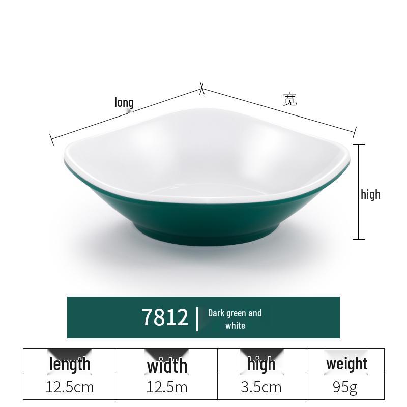 Imitation Porcelain Melamine Dipping and Snack Dish for Restaurants