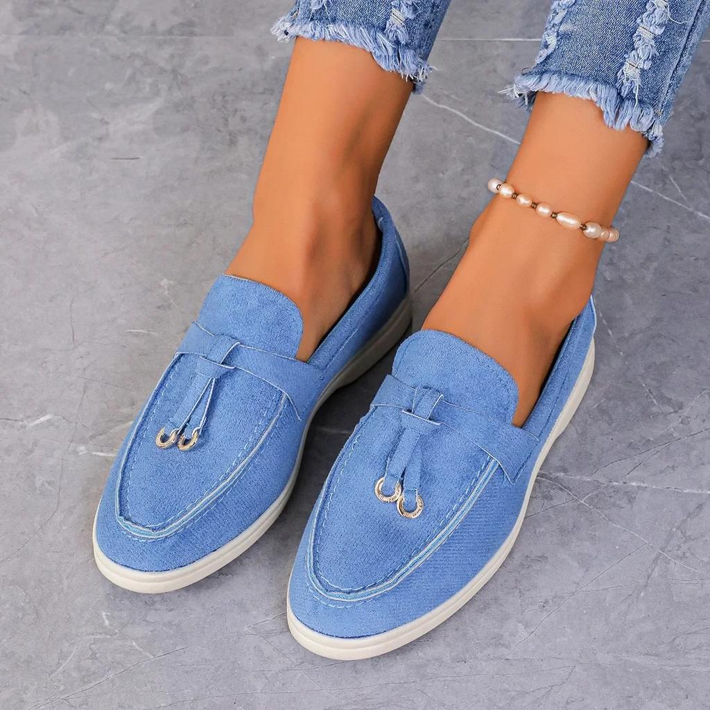 Fashion New Lefu Shoes Women's Soft Leather Retro Lazy Man Step on Thick Sole Flat Bottom Comfortable Single Shoe