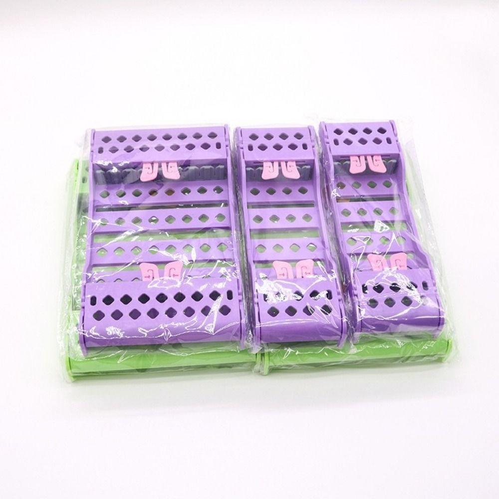 Multicolor Dental Disinfection Rack Plastic Dental Burs Holder Sterilization Tray Rack Laboratory