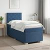 Box Spring Bed with Mattress and Headboard Blue 80 x 200 cm Fabric