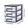 Clear Desk Storage Box with Drawer Organizer for Makeup