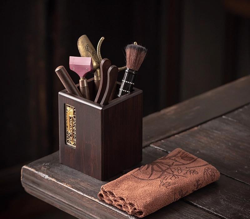 Walnut Modern Tea Ceremony Six Gentlemen Set Tea Cutting Tea Set Accessories Tea Table Tea Making Tools