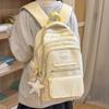 Schoolbag New Cute Printed Star Schoolbag Junior High School Student Large Capacity Backpack Going Out Commuting Daily Versatile Backpack
