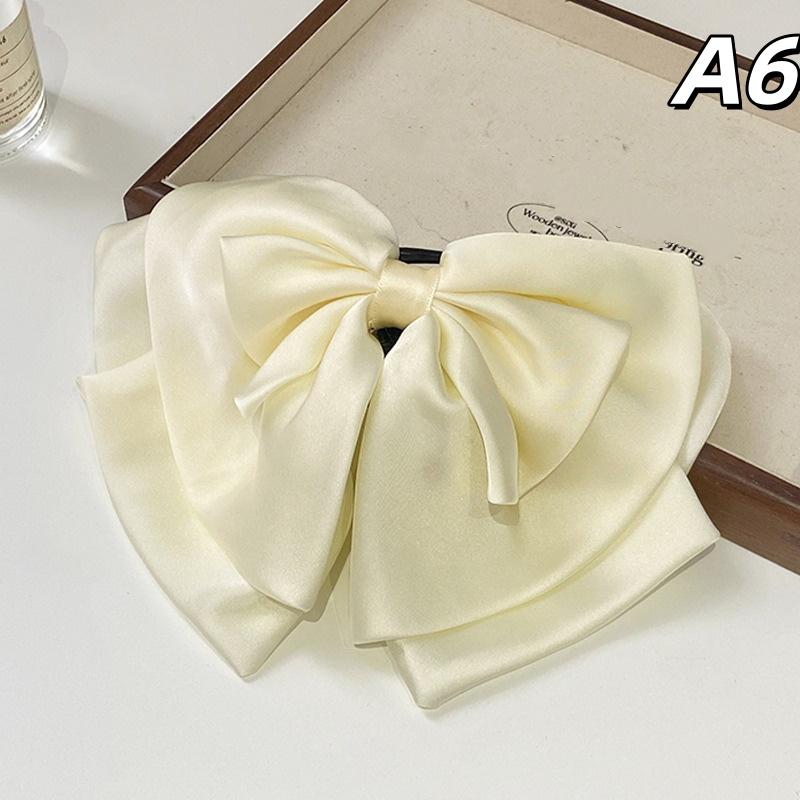 Bow Hair Claw Clip Solid Color Black White Hair Shark Grab Clip Hair Style Tools Hair Accessories For Women Girl