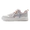 Li Ning Common 80s Synthetic Leather Slip Resistant Cushioning Low top Skateboard Shoes Women's Gray White AGCU008-2