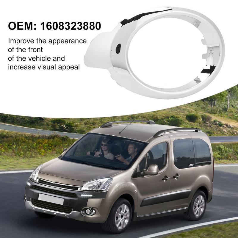 1Pc Car Front Bumper Fog Light Lamp Trim Cover ABS Chrome Protection 1608323880 for Citroen Berlingo Multispace 2012-2015