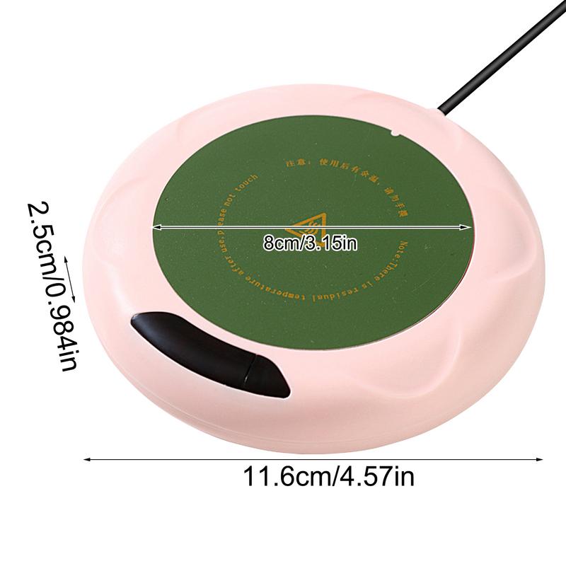 USB Coffee Mug Warmer Smart Tea Cup Warmer For Desk 3 Temperature Settings Smart Electric Beverage Warmer Portable Coffee Mug