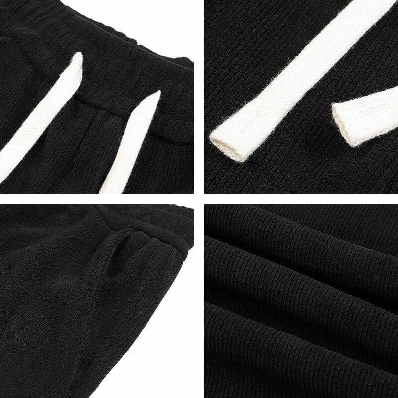 GENIOLAMODE Men's Fleece-Lined Corduroy Straight-Leg Casual Pants