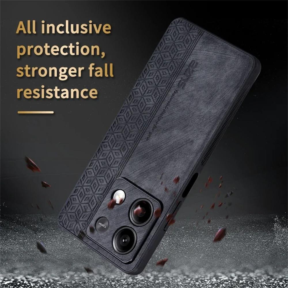 Retro Embossing PU Leather Cover for Xiaomi Redmi Note 13 Pro Plus 5G 12 11 12S 11S 13C 12C 10C 10A Shockproof Silicone Soft Frame Phone Case