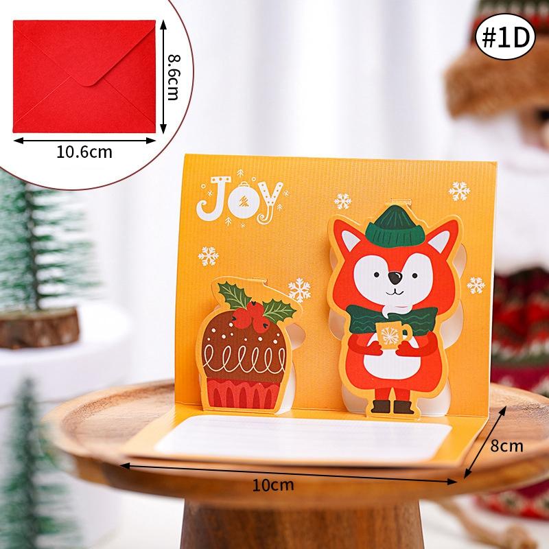 3D Christmas Tree Greeting Cards Desktop Decor Xmas Party Pop Up Card Postcard for Kids 2025 New Year Home Decoration Supplies