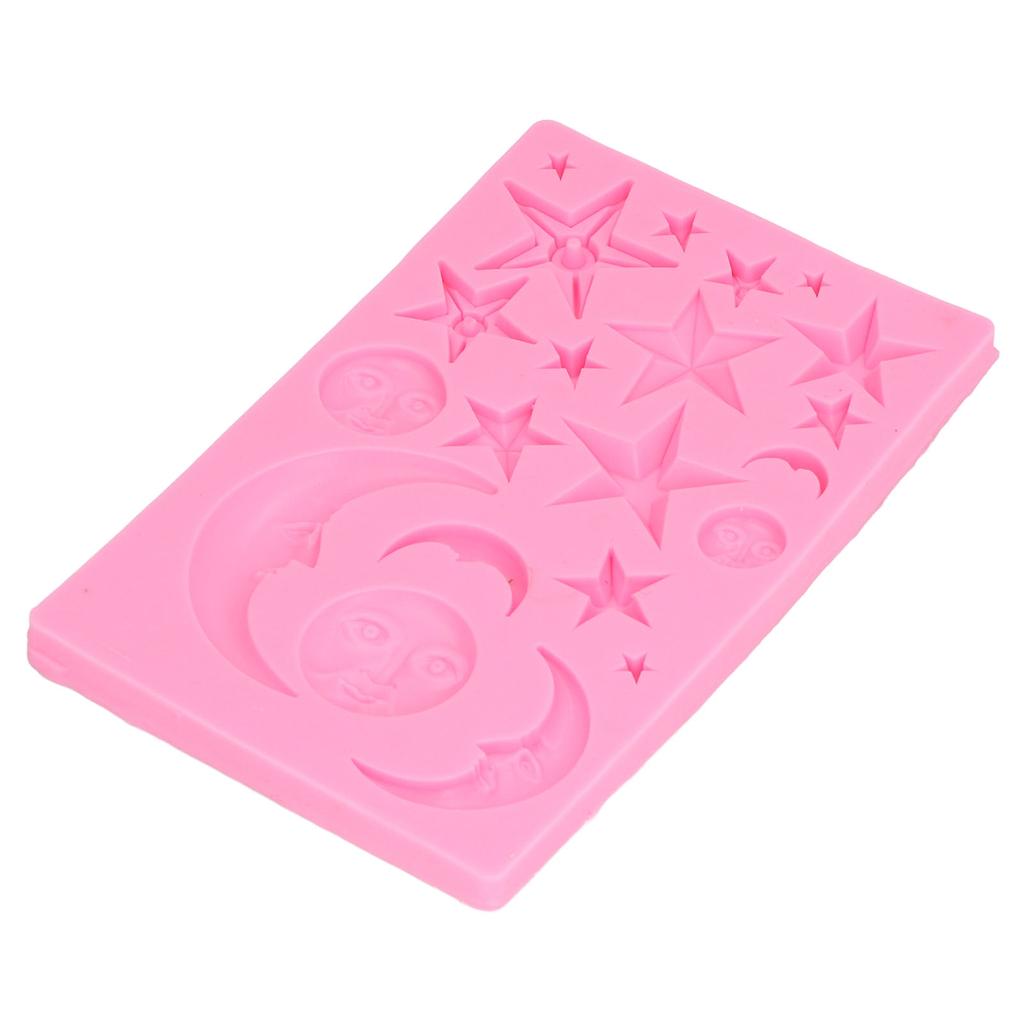 Sun Moon Star Cake Fondant Molds Silicone Cupcake Decoration Molds for Pudding Ice Cream