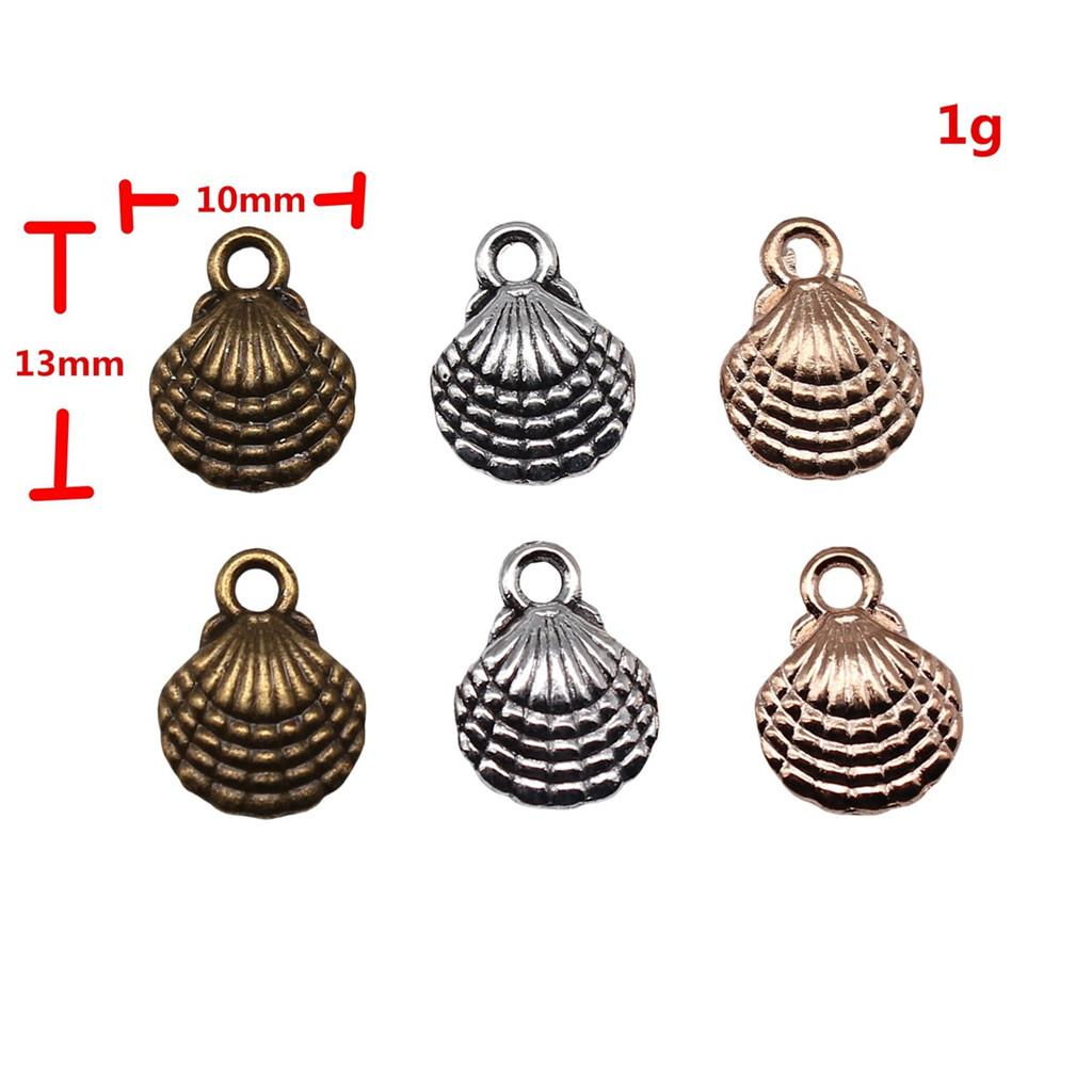 Shell Charms Multi Color Alloy Pendants For Beach Themed DIY Jewelry Accessories