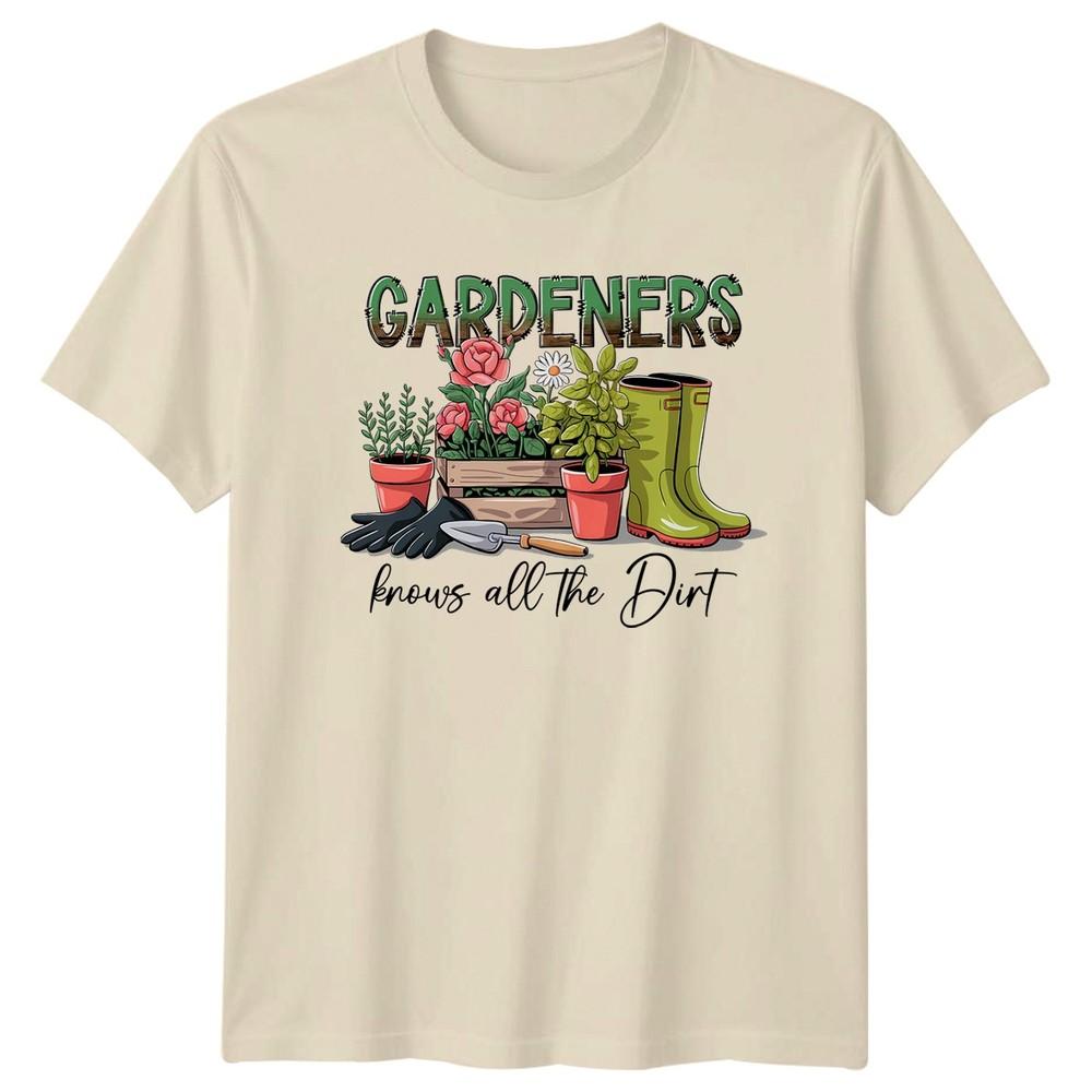 Gardeners Knows All The Dirt TShirt Horticulture Gardening Gift For Him And Her