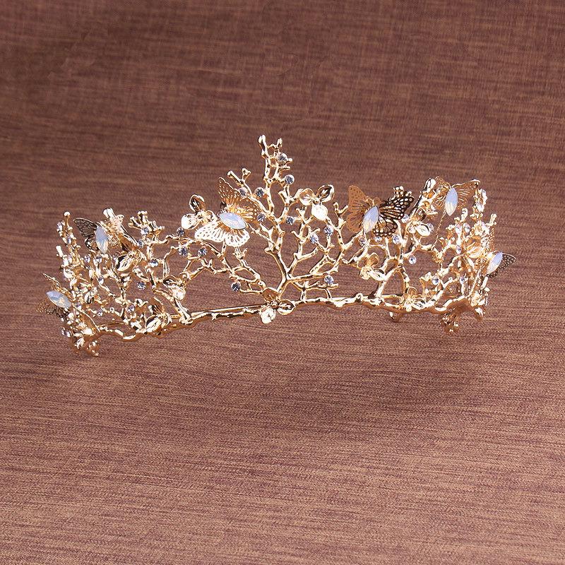Forest Style Alloy Bridal Crown Headband Wedding Hair Accessories