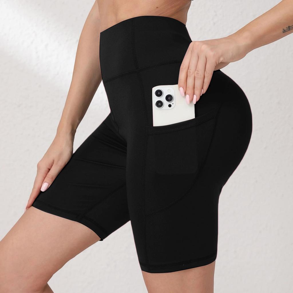 Women's Tight Running High Waist Stretch Fitness Pants Hip Shorts