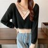 Sweater Women's Autumn and Winter Loose Outer Wear Knitted Bottoming Shirt New Inner Short Top