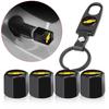Car Wheel Tire Valve Stems Cap With Keychain Keyring Badge For Colorado Cruze Spark Captiva Malibu Trax Aveo Camaro