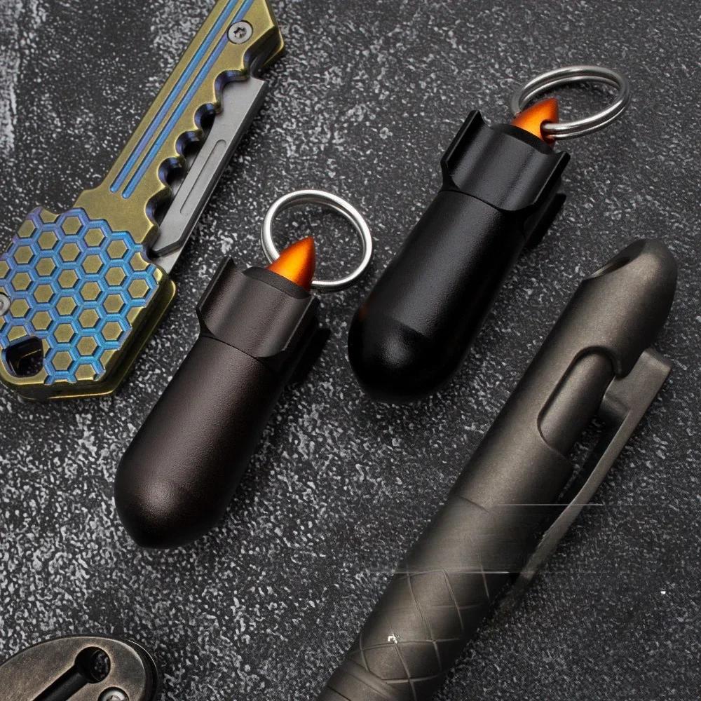 Mini Metal Seal Bottle Container Waterproof Bottle Canister Capsule Box Outdoor Camping EDC Tool Titanium Sealed Can
