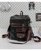 Schoolbag European and American retro silver nail-trimmed backpack couple high street locomotive wind light and versatile class storage backpack
